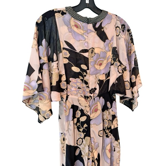 ETRO Floral Print Silk Maxi Dress Gown IT 42 - Picture 4 of 7